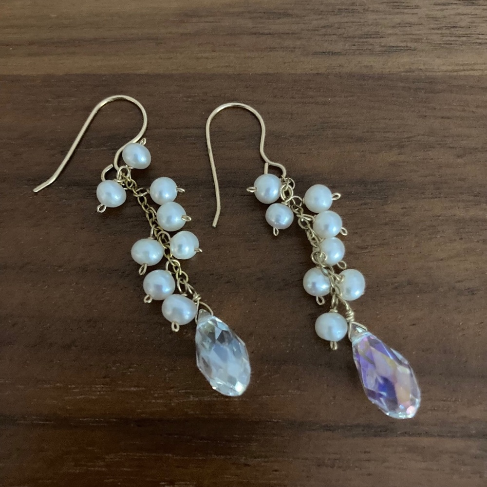 Pearl and Crystal Earrings